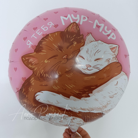 Фольгированный шар "У меня к тебе Мур-Мур"